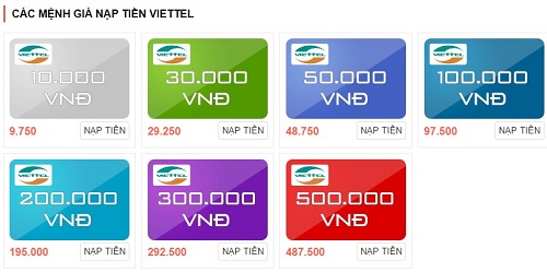 Nạp card điện thoại Viettel online nên chọn mệnh giá cao hay thấp?